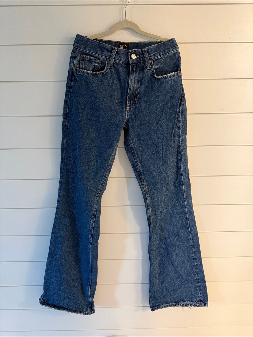 BDG Mid-Rise Flare Jeans in Deep Blue Size 25